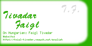 tivadar faigl business card